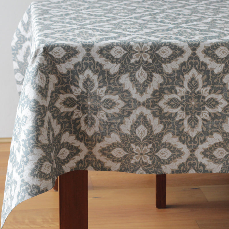 French Linen Tablecloth Domain Pattern