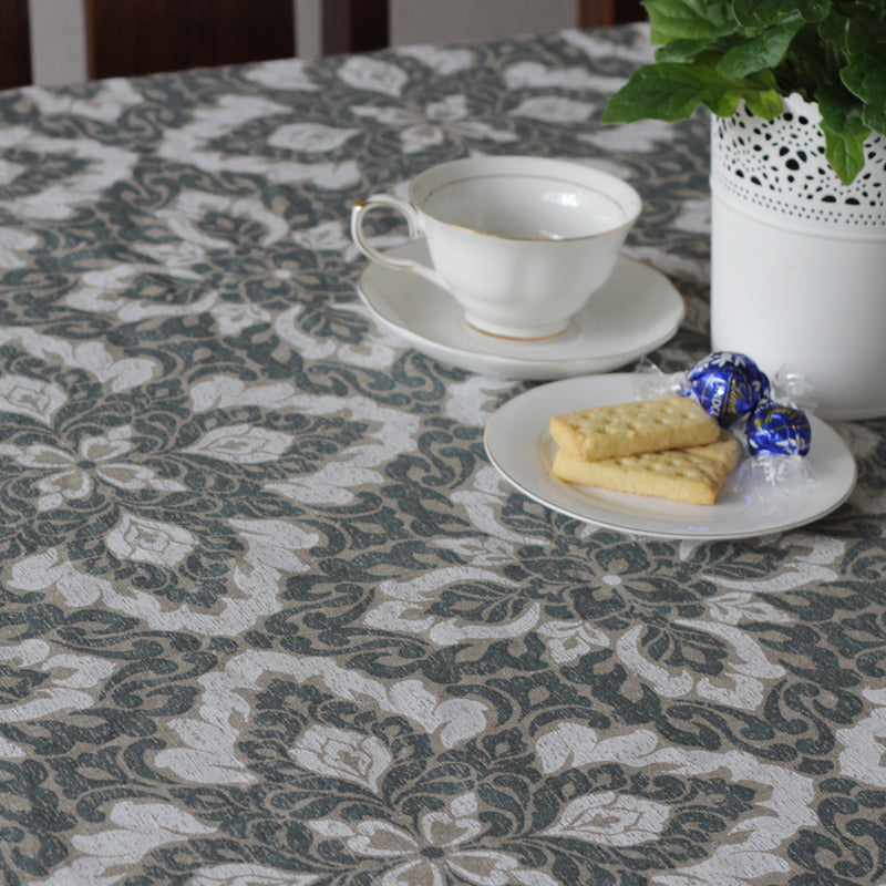 French Linen Tablecloth Domain Pattern