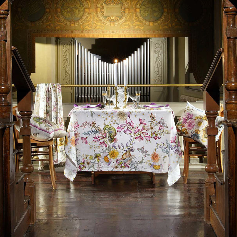 Italian Linen Tablecloth, Chameleon  Pattern