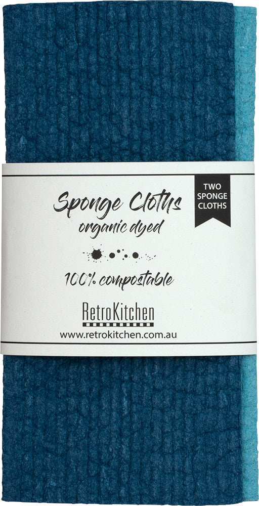 Organic Dyed Sponge Cloth Set - Marine