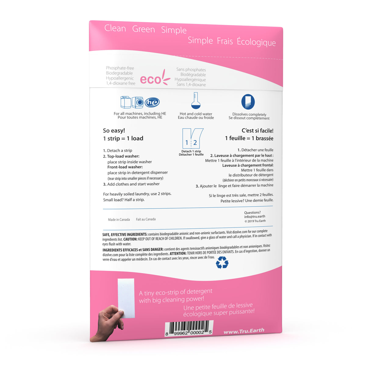 tru earth baby 32 pack back image