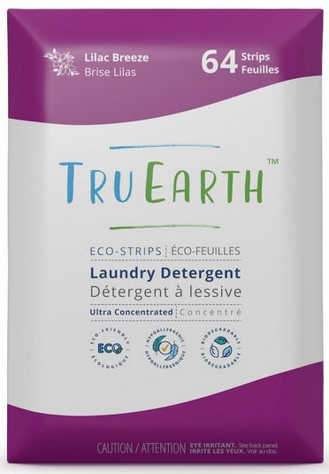 Tru-Earth Laundry Eco-Strip Detergent : LILAC BREEZE (Pack of 64)