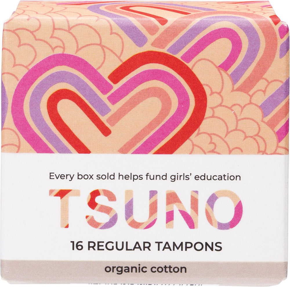 TSUNO Organic Cotton Regular Tampons - 16 pack
